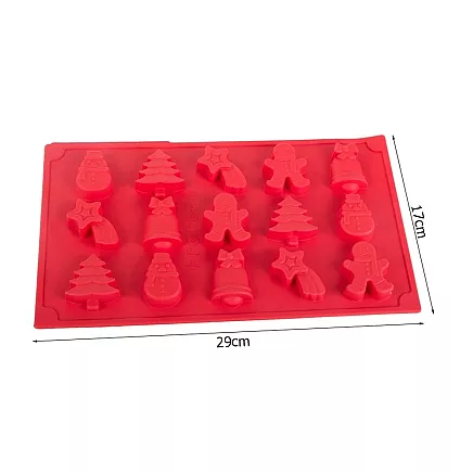 Baking tray 6 pieces festive gingerbread men set