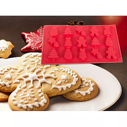 Baking tray 6 pieces festive gingerbread men set