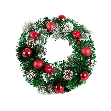 Ziemassvētku Adventes Durvju Vainags, 35 cm