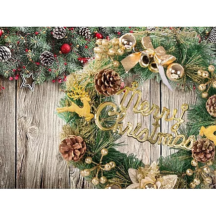 Ziemassvētku Adventes Durvju Vainags, 40 cm