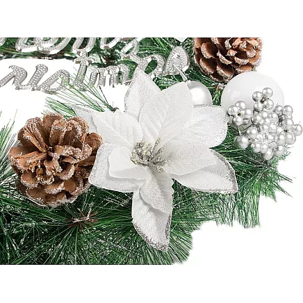 Ziemassvētku Adventes Durvju Vainags, 40 cm