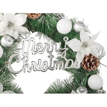 Ziemassvētku Adventes Durvju Vainags, 40 cm