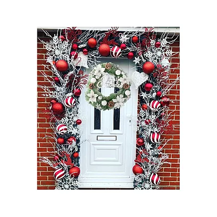 Ziemassvētku Adventes Durvju Vainags, 40 cm