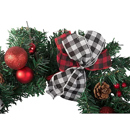 Ziemassvētku Adventes Durvju Vainags, 40 cm