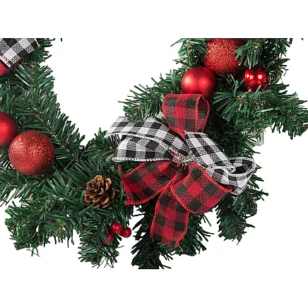 Ziemassvētku Adventes Durvju Vainags, 40 cm