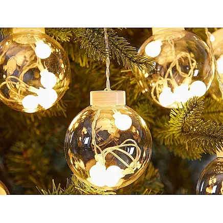 Ziemassvētku Aizkars, Virtene, Lampiņas, 138 LED, IP44, Silti Balts