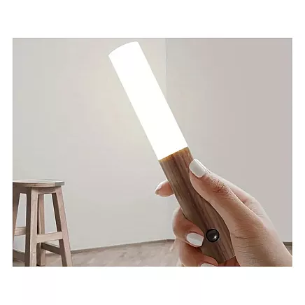 Magnētiska LED sienas lampa ar kustību sensoru, siltā gaisma, tumši brūna