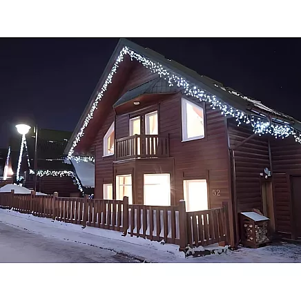 Āra Ziemassvētku Virtene, Aizskars, Lampiņas, 500 LED, IP44, Auksti Balta