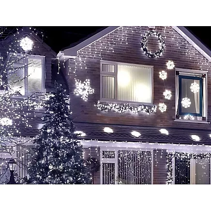 Āra Ziemassvētku Virtene, Aizskars, Lampiņas, 500 LED, IP44, Auksti Balta