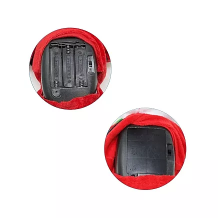 Dejojošs un Dziedošs Ziemassvētku Vecītis, Logu Rotājums, 30 cm