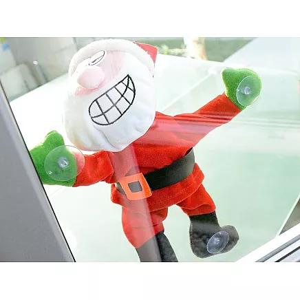 Dejojošs un Dziedošs Ziemassvētku Vecītis, Logu Rotājums, 30 cm