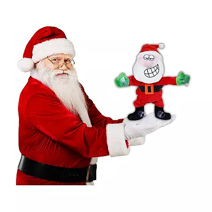 Dejojošs un Dziedošs Ziemassvētku Vecītis, Logu Rotājums, 30 cm