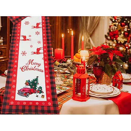 Christmas table runner christmas eve decorative table runner 220x38cm