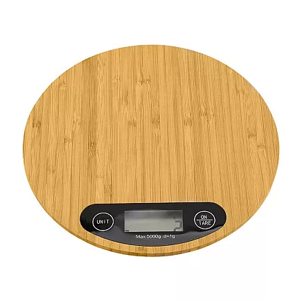 Electronic electronic bambus kitchen weights lcd household flat tape up to 5kg