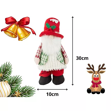 Ziemassvētku Rūķis ar LED Apgaismojumu, 30 cm