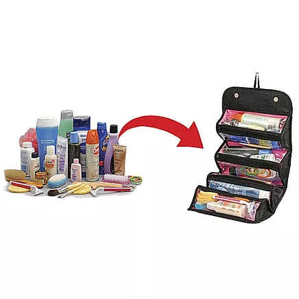 Roll n go make-up bag travel organiser