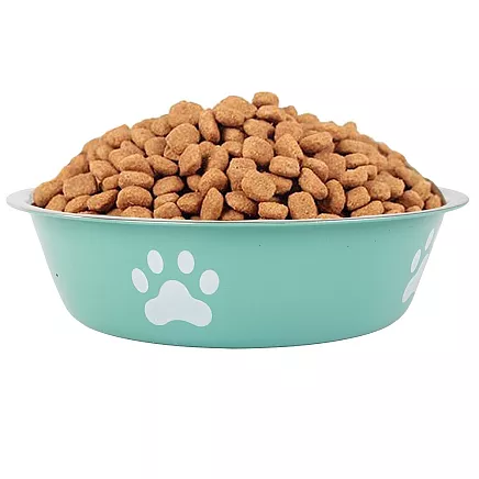 Dog cat food water bowl metal anti-slip pot large 400ml