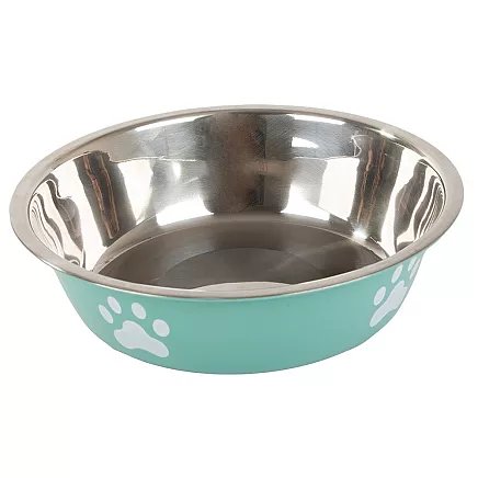 Dog cat food water bowl metal anti-slip pot large 400ml