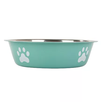 Dog cat food water bowl metal anti-slip pot large 400ml