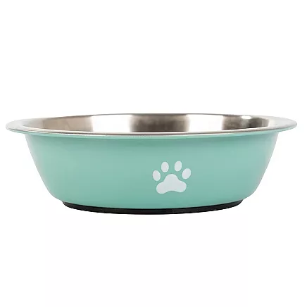 Dog cat food water bowl metal anti-slip pot large 400ml