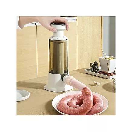 Hand sausage stuffer with 4 tips vertical spritzer machine