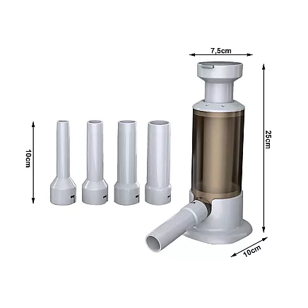 Hand sausage stuffer with 4 tips vertical spritzer machine