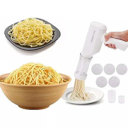 Automātiskā bezvadu makaronu pagatavošanas mašīna 5-in-1, balta