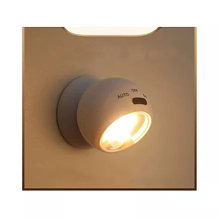 LED kolba 360 bateriju lampa magnēts bezvadu kustības sensors nakts
