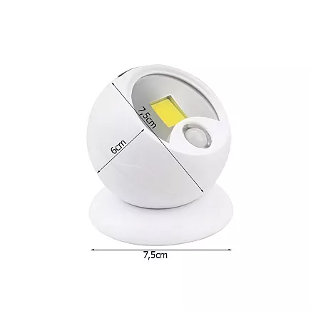 LED kolba 360 bateriju lampa magnēts bezvadu kustības sensors nakts