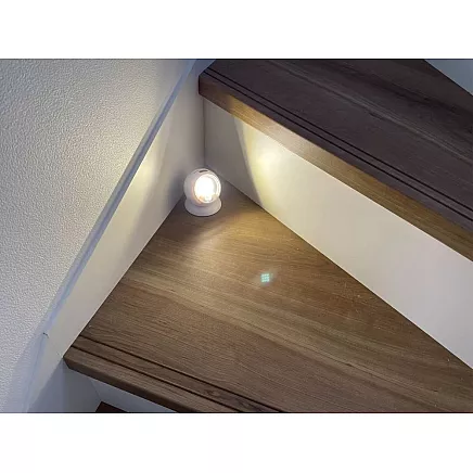 LED kolba 360 bateriju lampa magnēts bezvadu kustības sensors nakts