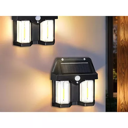 Ūdensizturīga solārā lampa ar kustības sensoru 1200lm, 3 režīmi