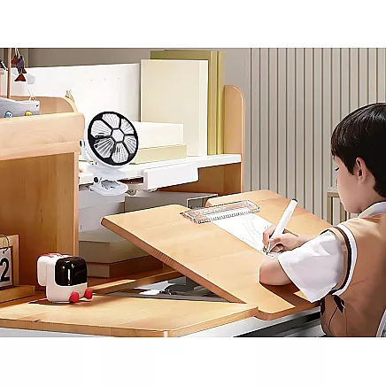 Desk fan standing clip-on fan with light 3 rechargeable modes