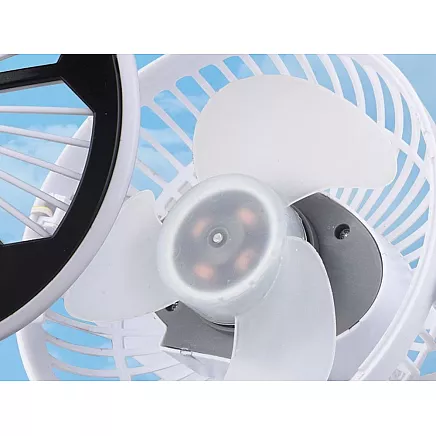 Desk fan standing clip-on fan with light 3 rechargeable modes