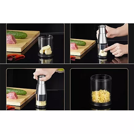 Rotary vegetable and fruit chopper for garlic hand chopper shredder