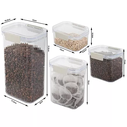 Hermētisks makaronu konteineru komplekts, 5 gab.