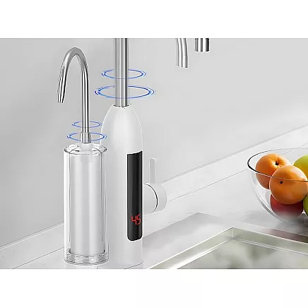Instantaneous water heater 3000w with filter tap lcd kitchen faucet