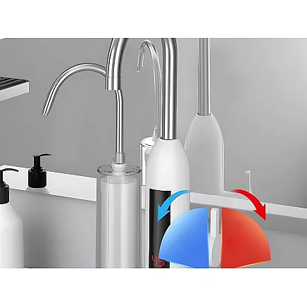 Instantaneous water heater 3000w with filter tap lcd kitchen faucet