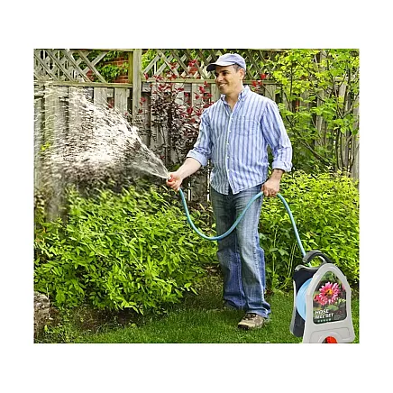 Dārza laistīšanas šļūtene ar statīvu un pistoli 10m