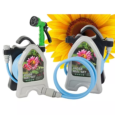 Dārza laistīšanas šļūtene ar statīvu un pistoli 10m