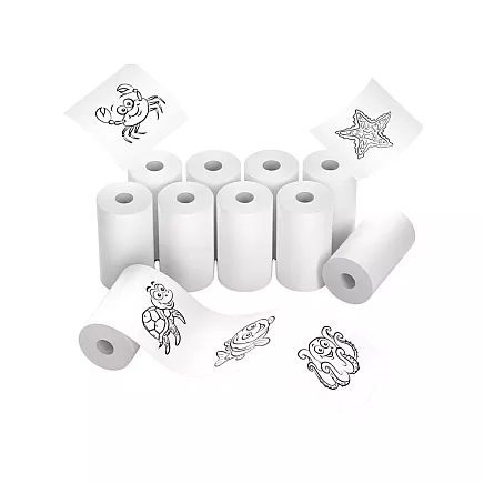 Thermal paper for mini self-adhesive printer 55 mm 5 rolls quick printing