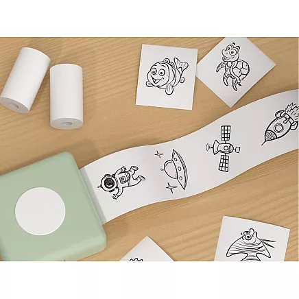 Thermal paper for mini self-adhesive printer 55 mm 5 rolls quick printing