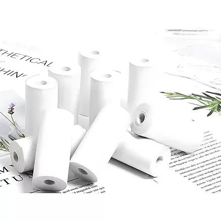 Thermal paper for mini self-adhesive printer 55 mm 5 rolls quick printing