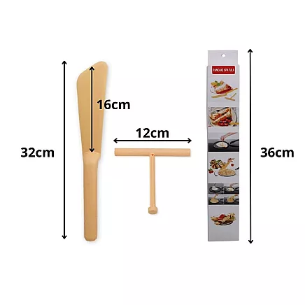 Pancake spatula with rolling pin for pancake omelettes