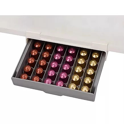 Nespresso coffee capsule wall organiser 30 capsules pull-out top
