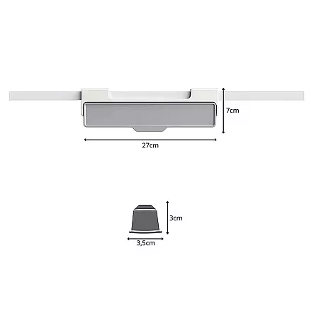 Nespresso coffee capsule wall organiser 30 capsules pull-out top