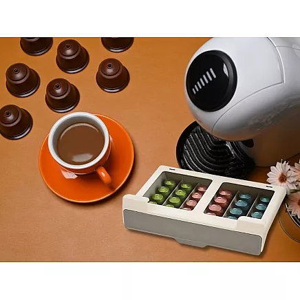 Nespresso coffee capsule wall organiser 30 capsules pull-out top