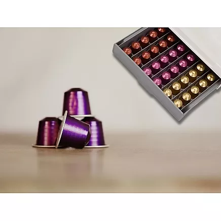 Nespresso coffee capsule wall organiser 30 capsules pull-out top