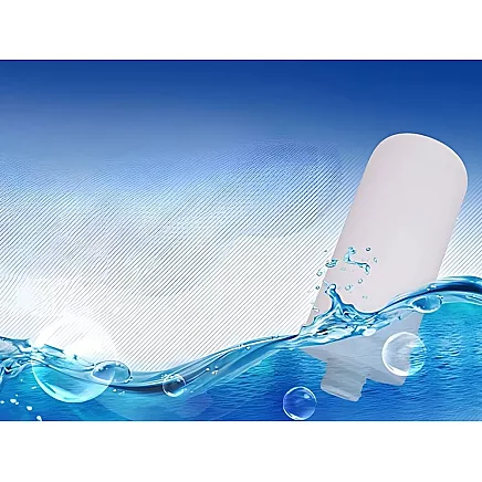 Ūdens sildītāja filtrs ar jonizējošo kasetni tīram ūdenim, balts