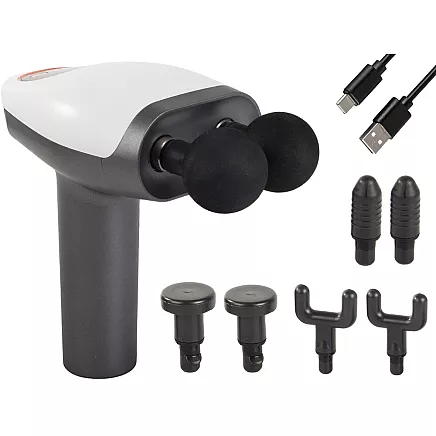 Lcd cordless massage gun powerful set of 8 tips for backs