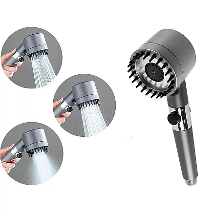 Dušas uzgalis ar filtru un 3 režīmiem, ūdeni taupošs ar Stop pogu